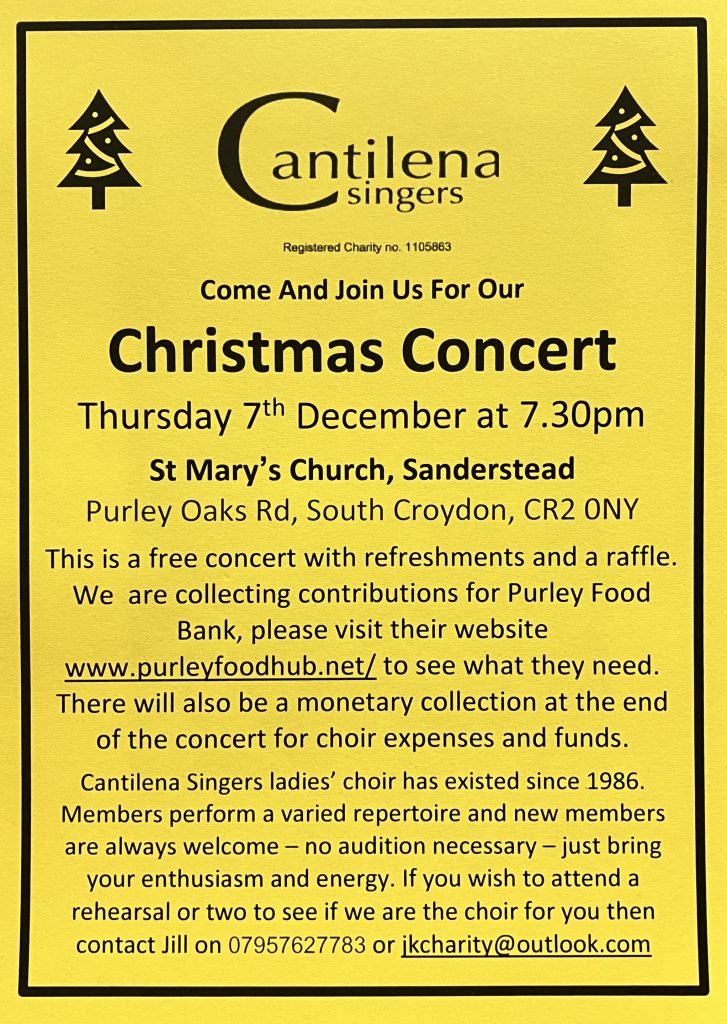 Cantilena Christmas Concert Flyer _2023